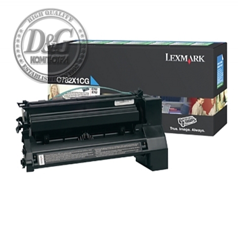 Lexmark C782X1CG C/X782, 782XL Cyan Return Programme 15K Print Cartridge