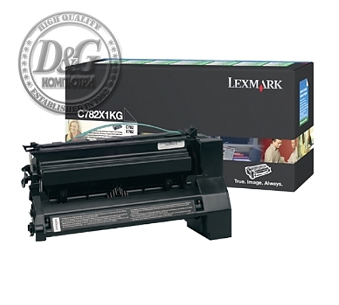 Lexmark C782X1KG C/X782, 782XL Black Return Programme 15K Print Cartridge