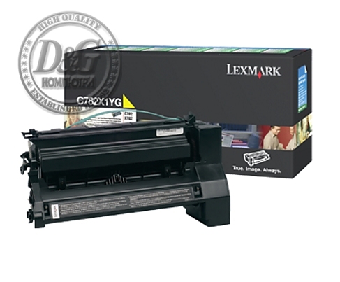 Lexmark C782X1YG C/X782, 782XL Yellow Return Programme 15K Print Cartridge