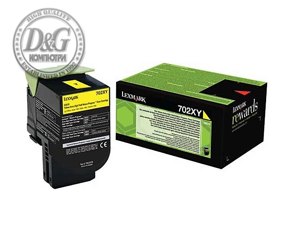 Lexmark 70C2XY0 CS/CX510 Yellow Return Programme 4K Toner Cartridge