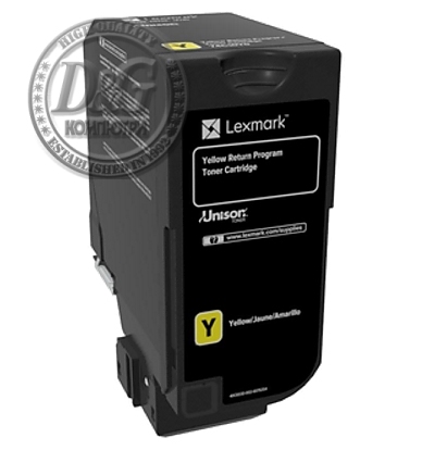 Lexmark 74C20Y0 CS720, CS/CX725 Yellow Return Programme 3K Toner Cartridge