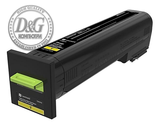 Lexmark 72K2XY0 CS/CX820, CX825, 860 Yellow Return Programme 22K Toner Cartridge