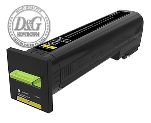 Lexmark 72K20Y0 CS/CX820, CX825, 860 Yellow Return Programme 8K Toner Cartridge