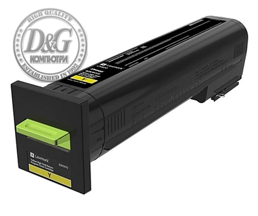 Lexmark 82K2YC0 CX820, 825, 860 Yellow Return Programme 17K Toner Cartridge