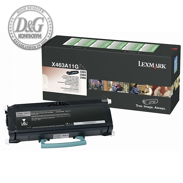 Lexmark X463A11G X463, 464, 466 Return Programme 3.5K Toner Cartridge