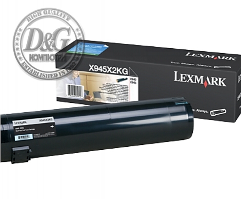 Lexmark X945X2KG X940, 945 Black 36K Toner Cartridge