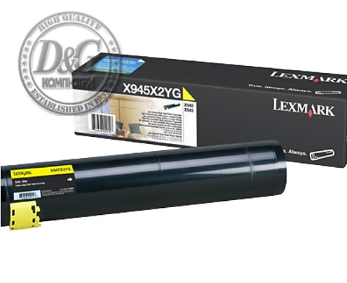 Lexmark X945X2YG X940, 945 Yellow 22K Toner Cartridge