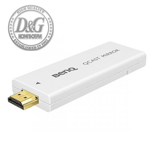 BenQ Qcast QP20, Mirror Projector HDMI Wireless Dongle, for iOS, Android, Windows or Mac, up to 1080p 30fps, White