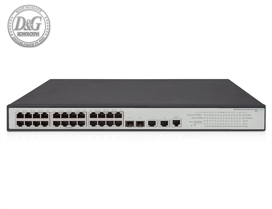 HPE OfficeConnect 1950 24G 2SFP+ 2XGT PoE+ Switch