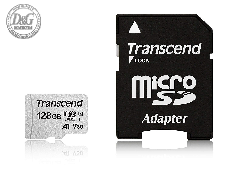 Transcend 128GB microSD w/ adapter UHS-I U3 A1