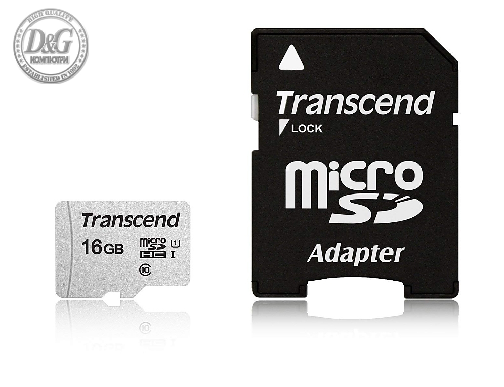 Transcend 16GB microSD w/ adapter UHS-I U1