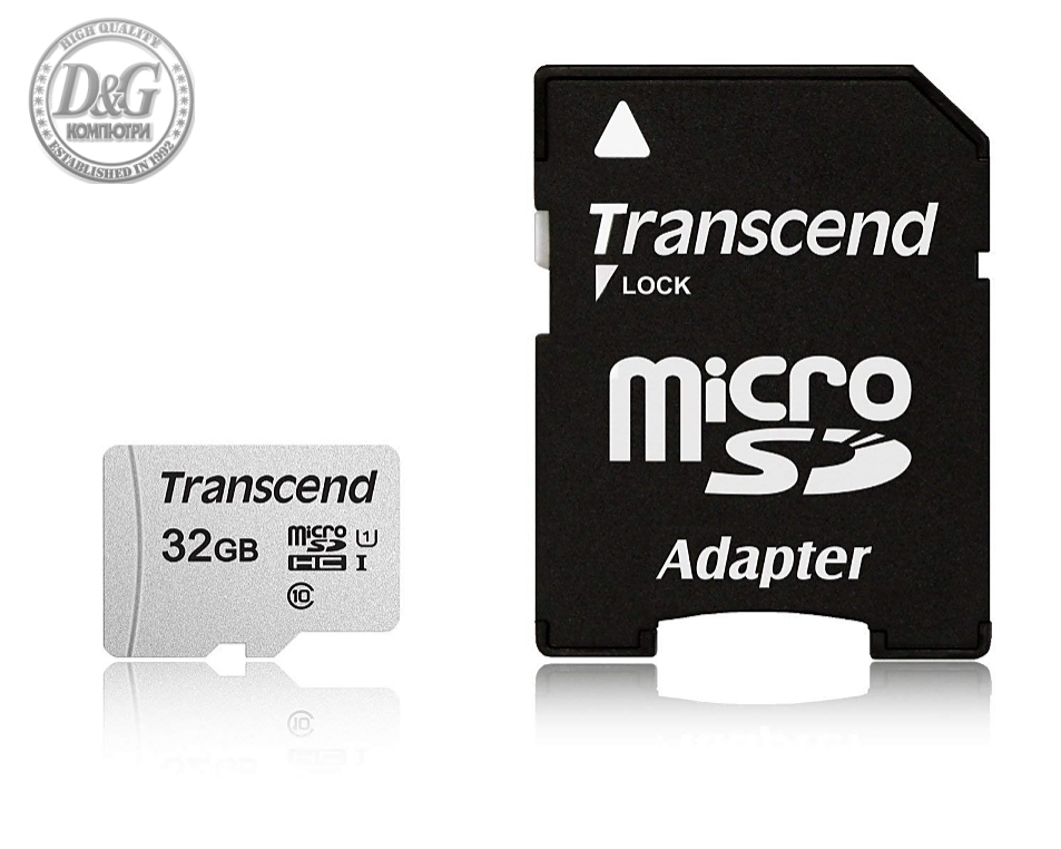 Transcend 32GB microSD w/ adapter UHS-I U1/A1