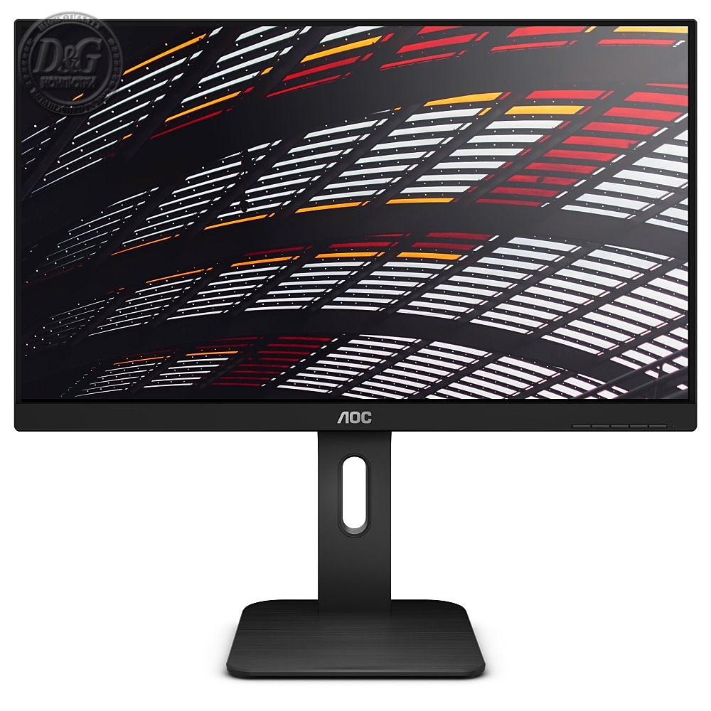 AOC 24P1, 23.8" Wide IPS LED, 5 ms, 1000:1, 50M:1 DCR, 250 cd/m2, FHD 1920x1080@60Hz, FlickerFree, Low Blue Light, Tilt, Height Adjust, Pivot, Swivel, USB, D-Sub, DVI, HDMI, DP, Headphone Out, 2Wx2, Black