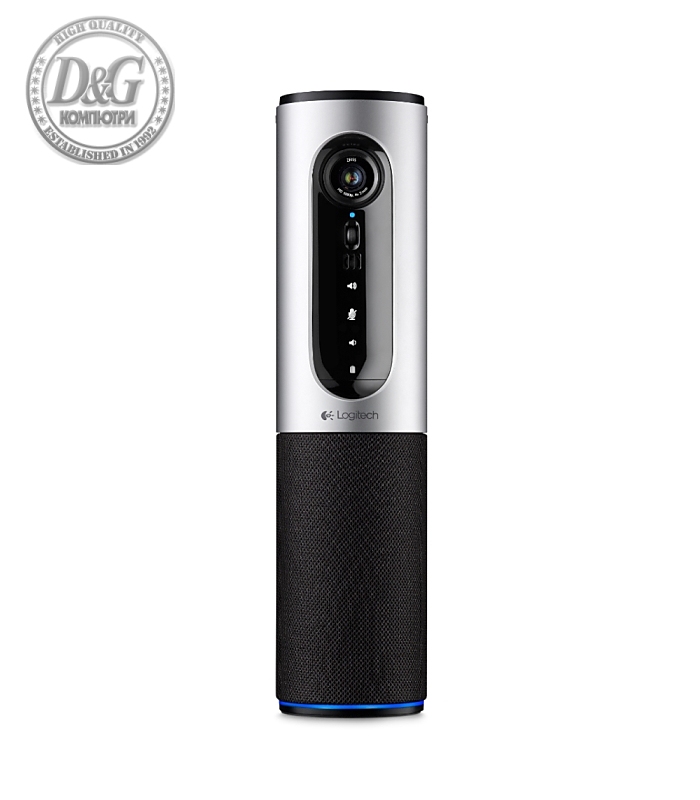 Logitech ConferenceCam Connect, Full HD, Up To 6 Seats, Portable AIO, Bluetooth, Remote Control, Black & Silver