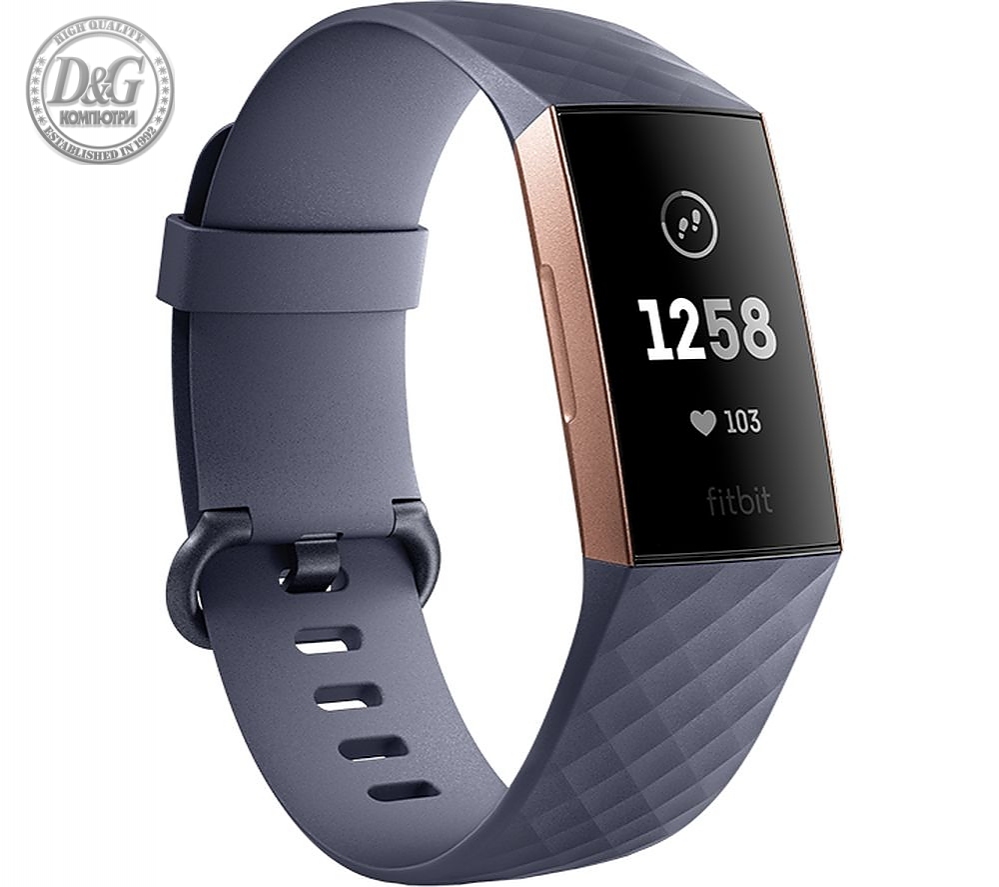 Fitbit Charge 3 Rose Gold Blue Grey