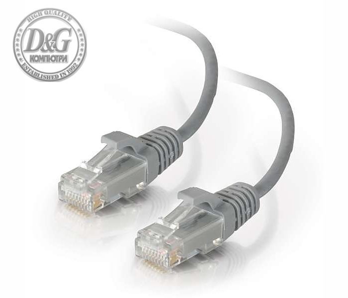 Пач кабел SeaMAX UTP кат.6 с RJ45 конектори, PVC, 5м, сив