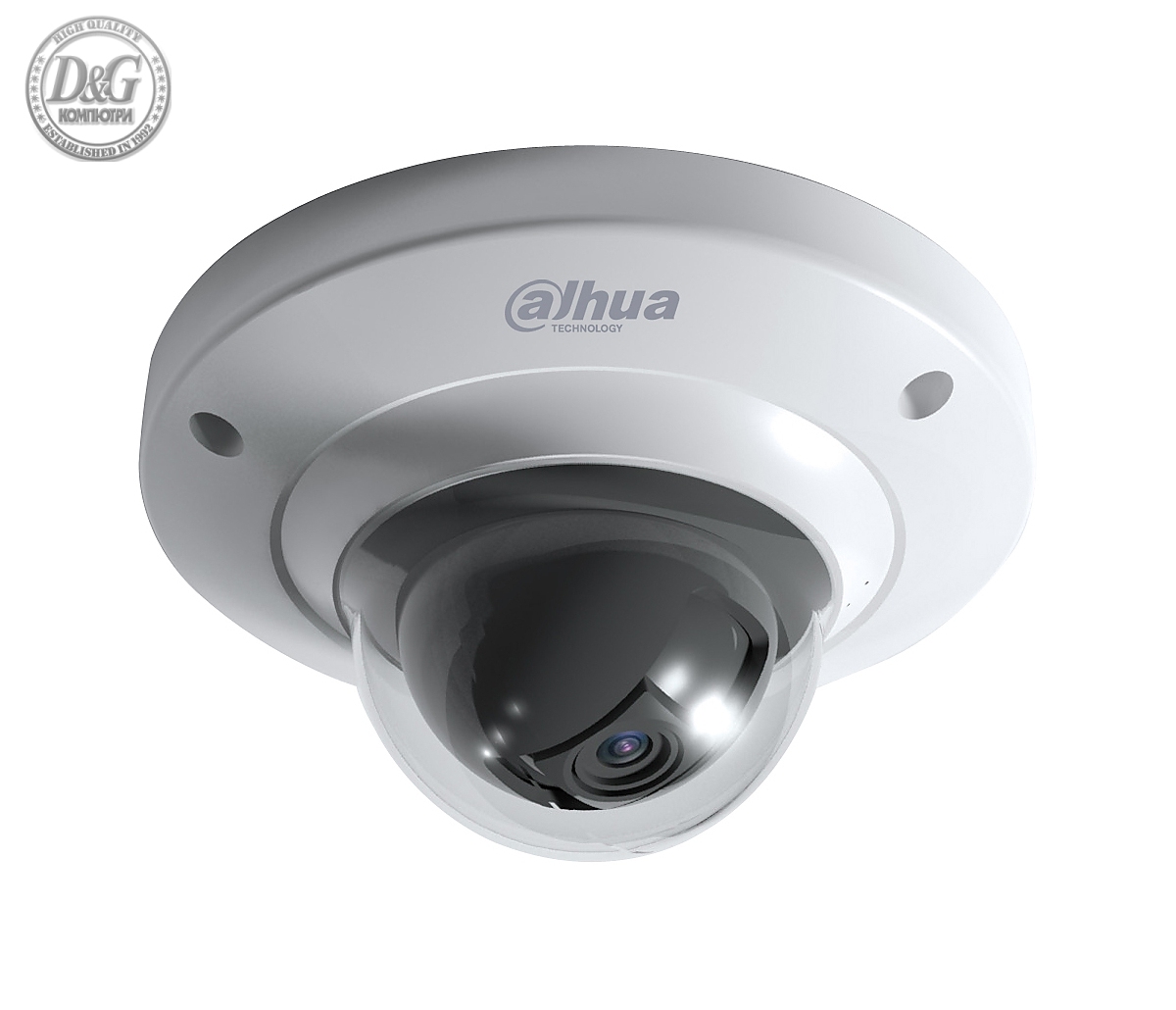 Камера Dahua IPC-HD1000CP-W-0360B, 1MP, куполна, IP, 720P, 3,6мм, WiFi