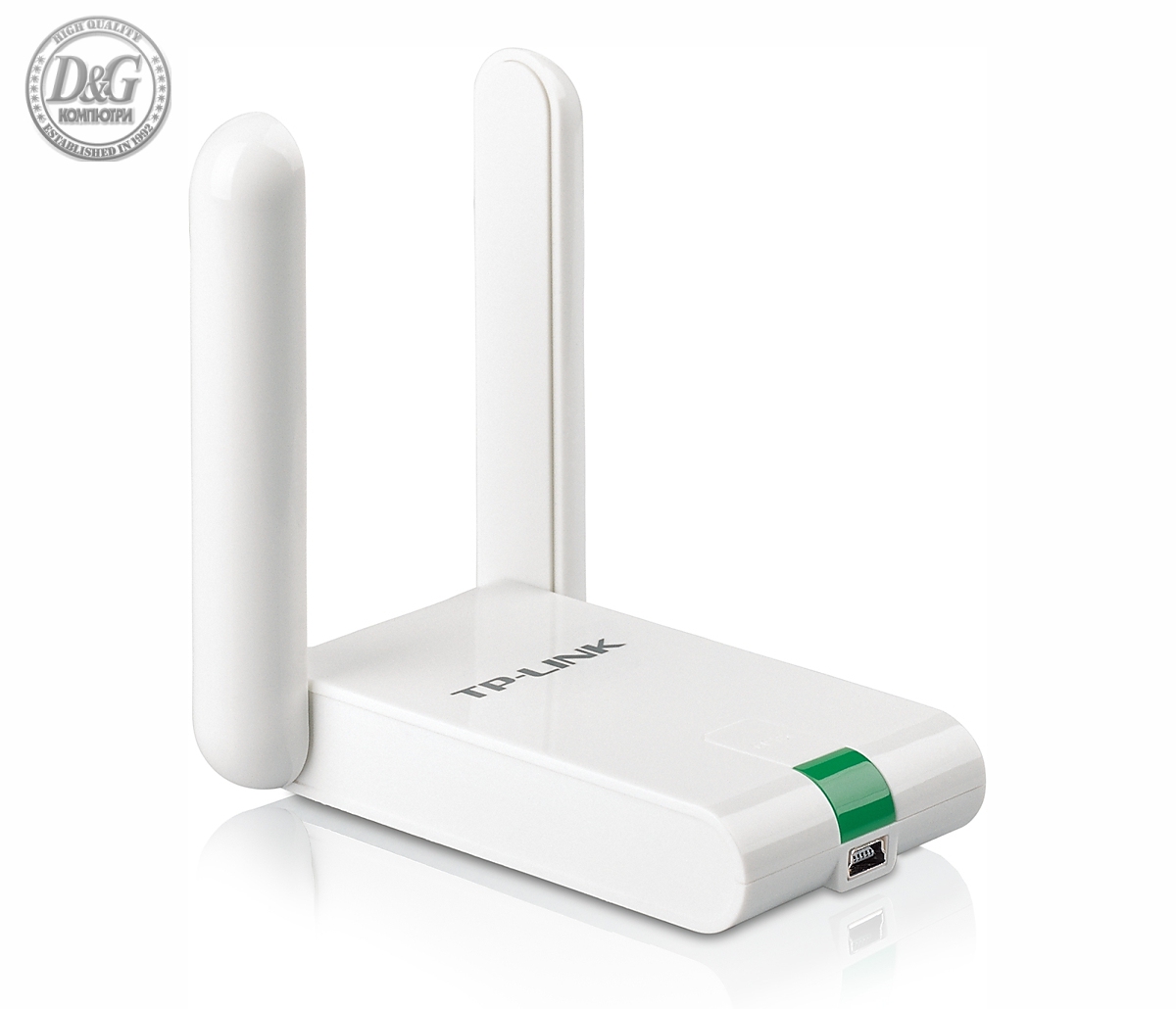 Безжичен адаптер TP-LINK TL-WN822N, USB, N300, Atheros, 2T2R, 2.4GHz, 802.11n/g/b