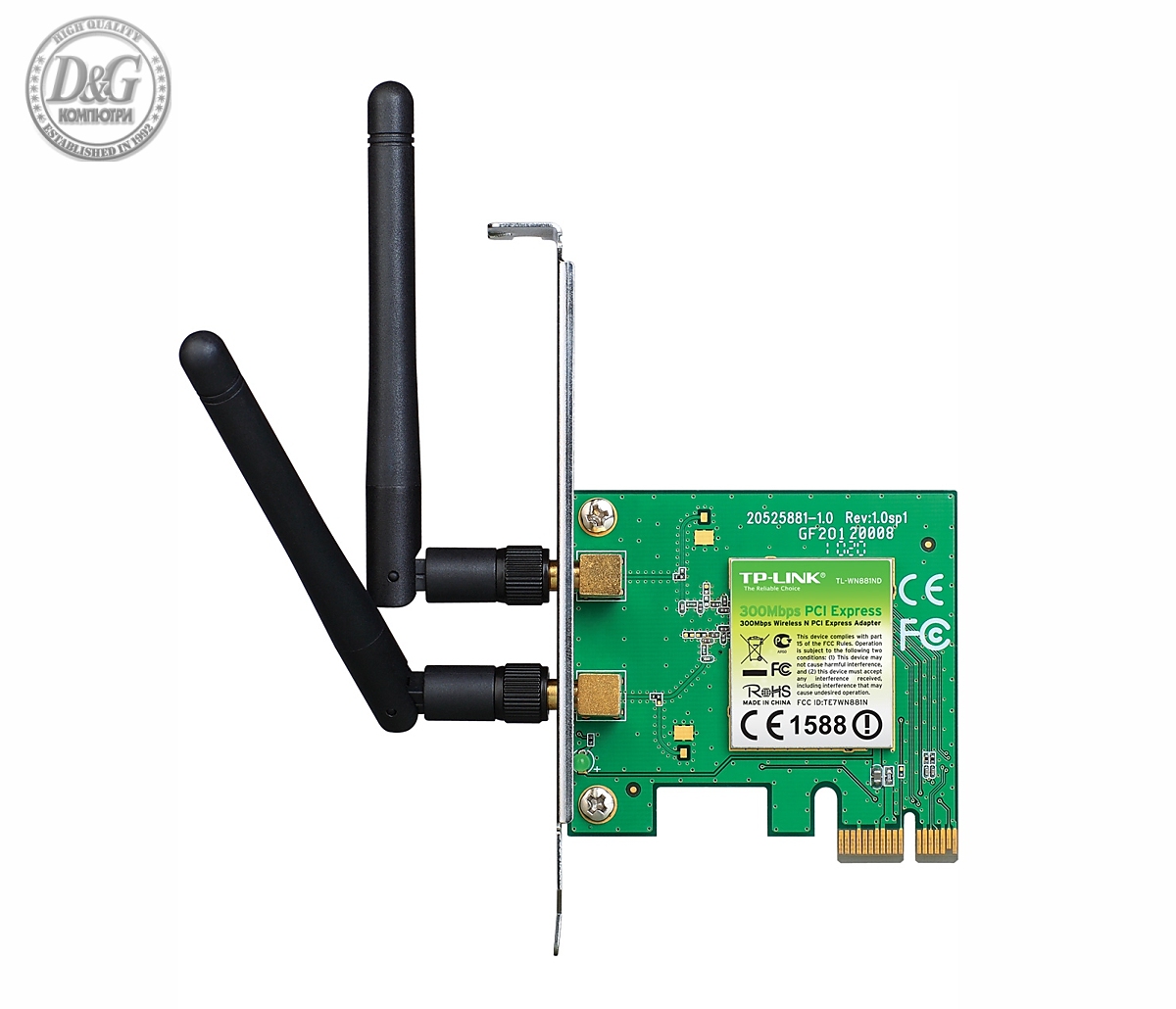 Адаптер за мрежа TP-LINK TL-WN881ND, N300 Wireless PCI Express Адаптер