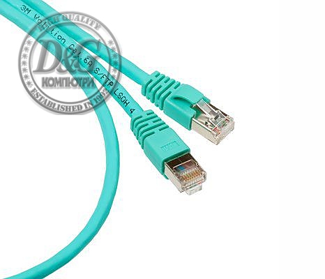 Пач кабел 3M VOL-6ASFL-L2, RJ45, S/FTP, CAT6a, 2м, тюркоаз