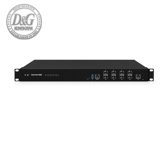 Рутер Ubiquiti ER-8-XG, 8 x SFP+, 1 x GbE RJ45, 18 million pps, Rackmount 1U