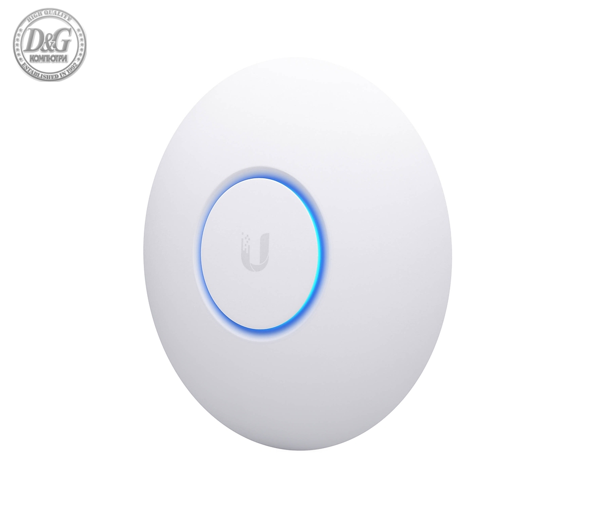 Точка за достъп Ubiquiti UAP-nanoHD, 300Mbps/2.4GHz, 1733Mbps/5GHz, 4x4 MIMO, 1xGE, 200+ клиента