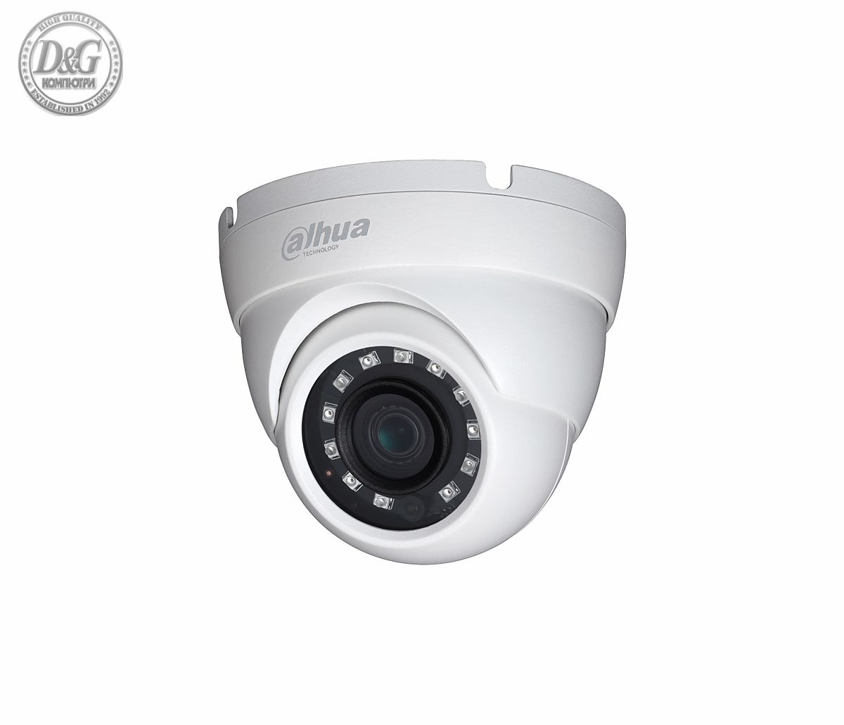 Kамера Dahua HAC-HDW1200M-0280B-S4, 2MP, Eyebal, HDCVI, 1080p, 2,8мм, ден/нощ 30м.,IP67, DC12V