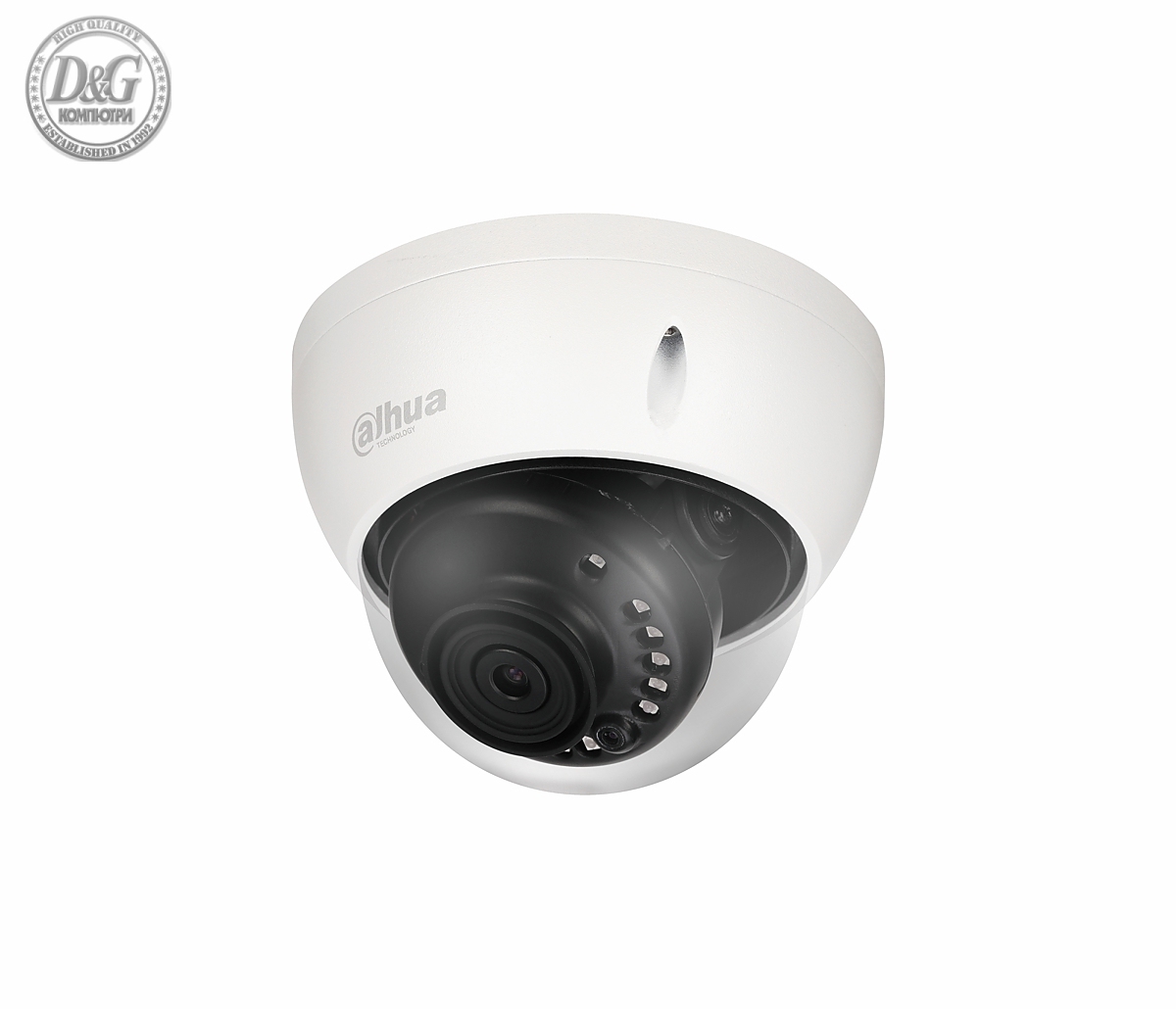 Kамера Dahua HAC-HDBW1230EP-0280B, 2MP, куполна, HDCVI, 1080p, 2,8мм, ден/нощ 30м.,IP67, IK10, DC12V