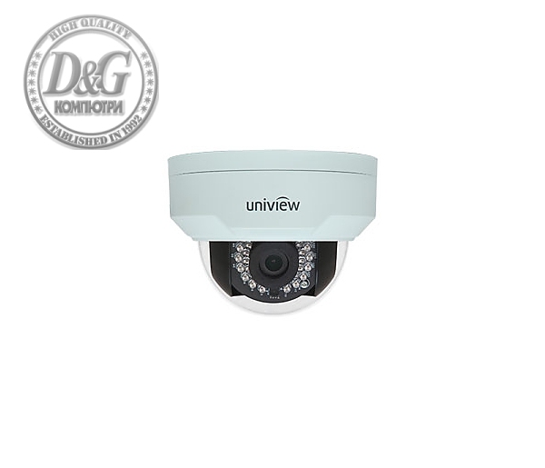 Камера UNV IPC322E-IR-F60-IN, 2MP, вандалоустойчива, фиксирана куполна, PoE