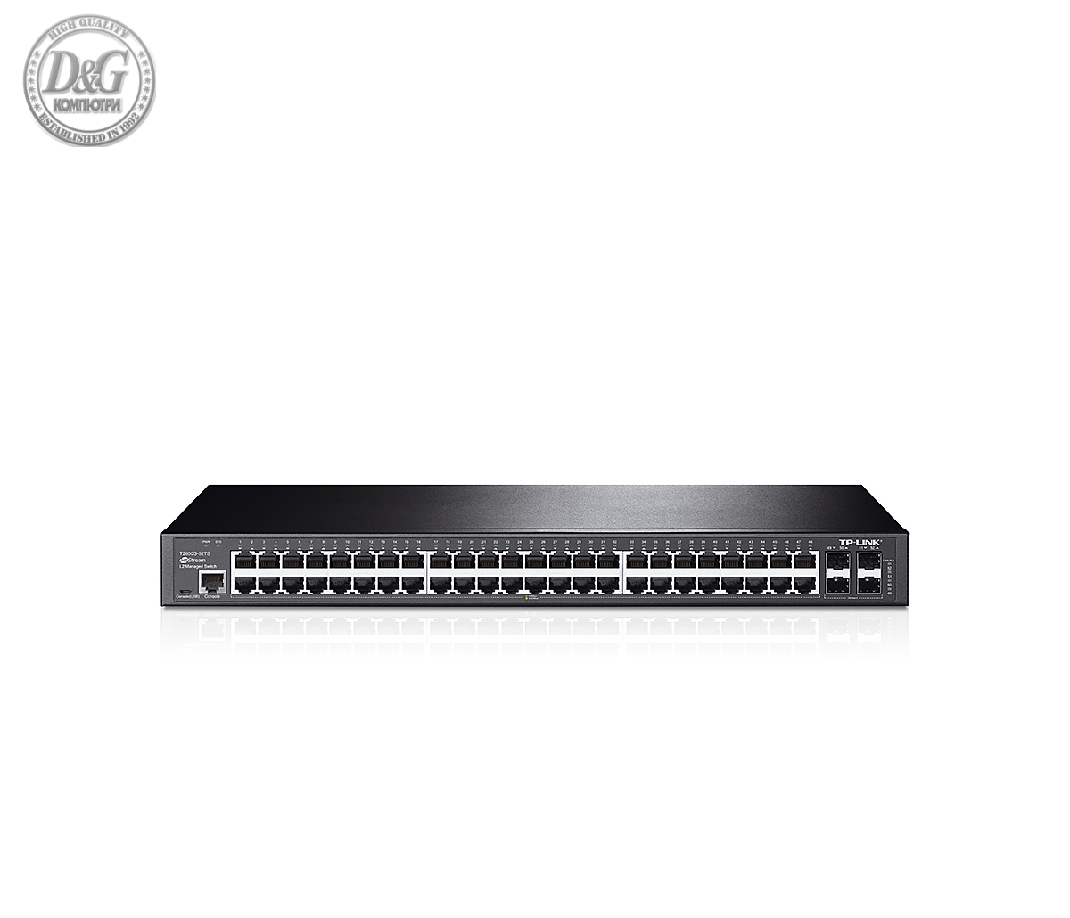 Комутатор TP-LINK T2600G-52TS, 48-port Gigabit порта, 4 SFP slots, L2+