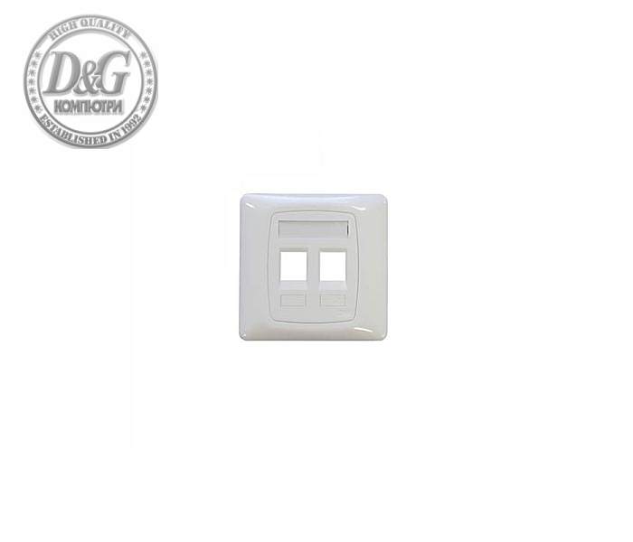 Лицев панел 3M VOL-CHUK-2K, 86x86, за 2x RJ45 вложки, бял