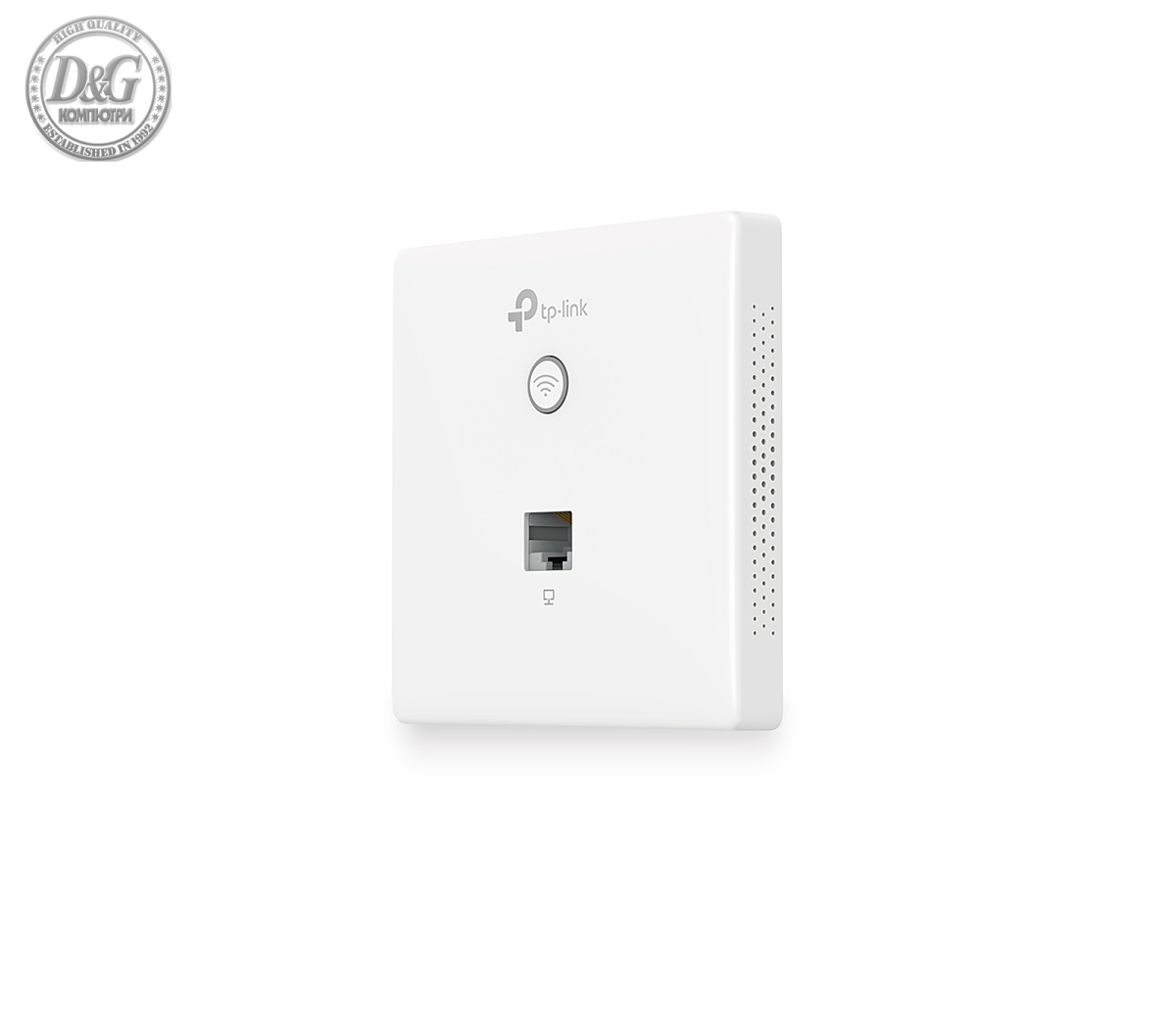 Tочка за достъп TP-LINK EAP115-Wall, 300Mbps, 2.4GHz, 2 x FE RJ45, IEEE802.3af PoE, монтаж с стенен контакт