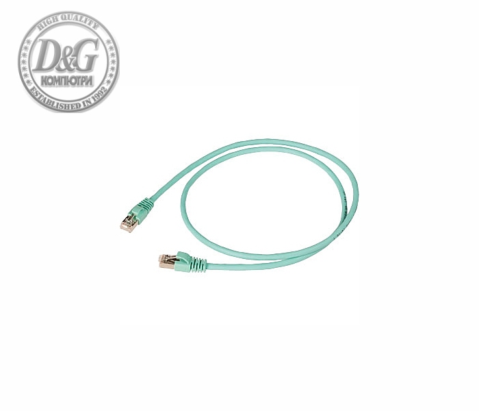 Пач кабел 3M VOL-6ASFL-L0.5T, RJ45, S/FTP, CAT6a, 0,5м, тюркоаз