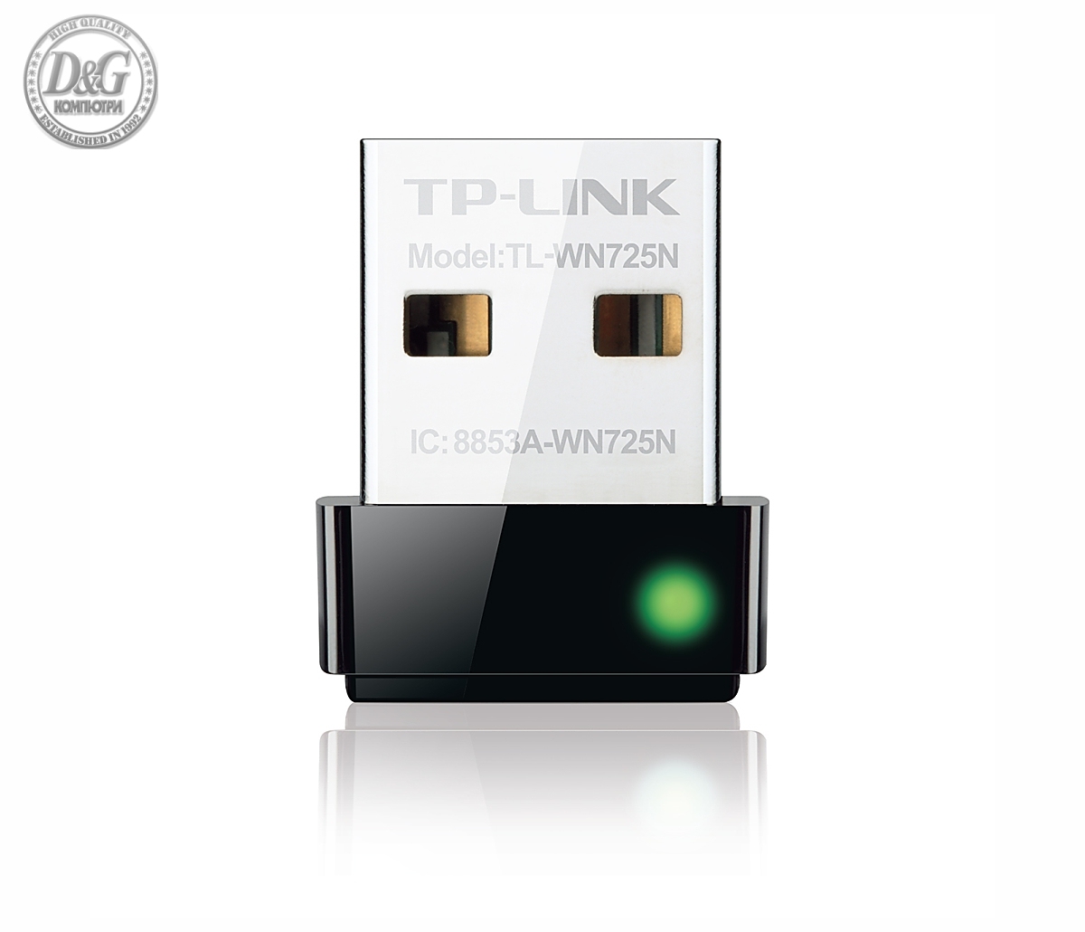 Безжичен адаптер TP-LINK TL-WN725N, Nano, USB, 2.4GHz, 802.11n/g/b, QSS button