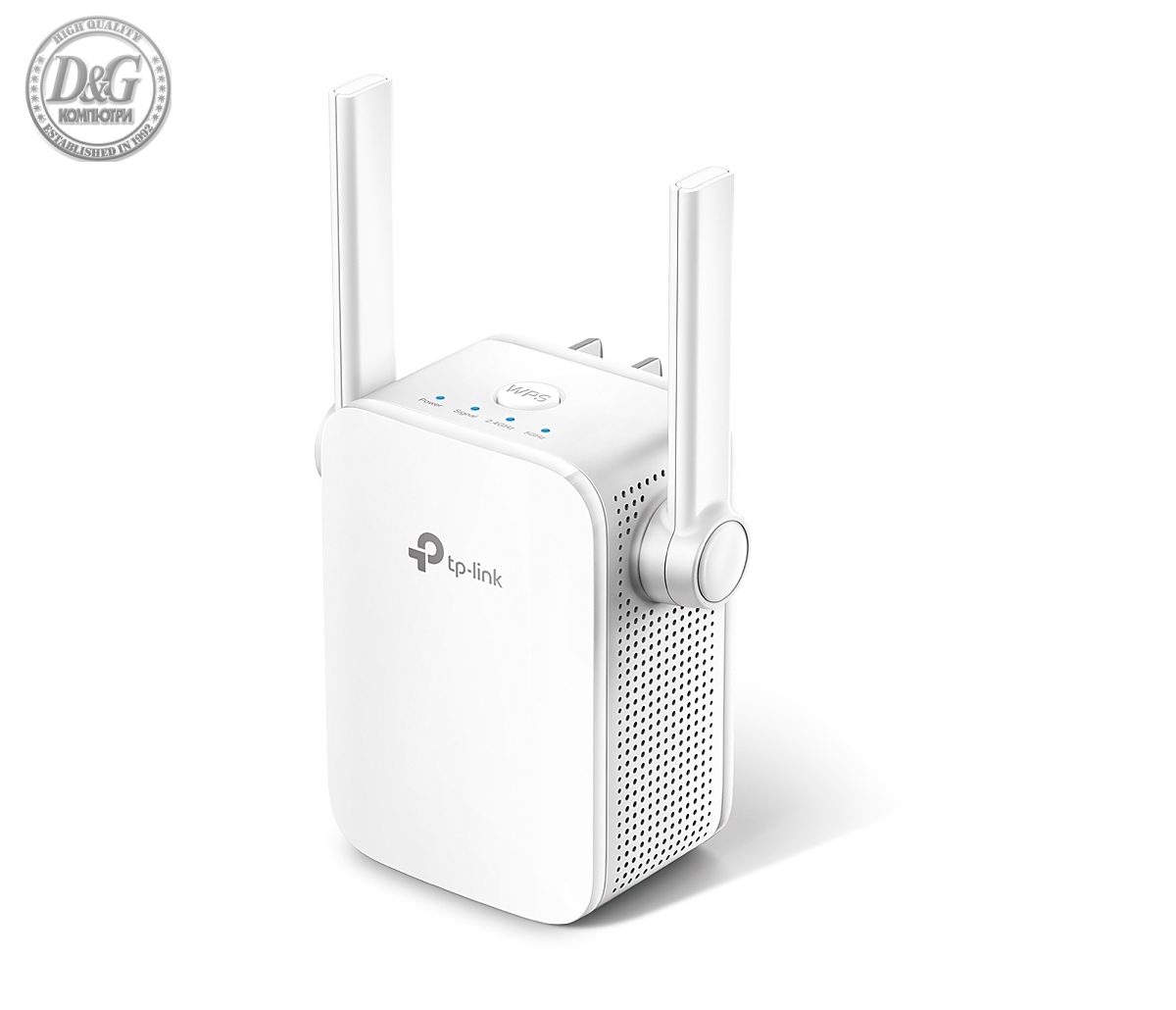 Удължител на обхват TP-LINK  RE205, AC750, двулентов, 1x100Mbit порт, 2 външни антени