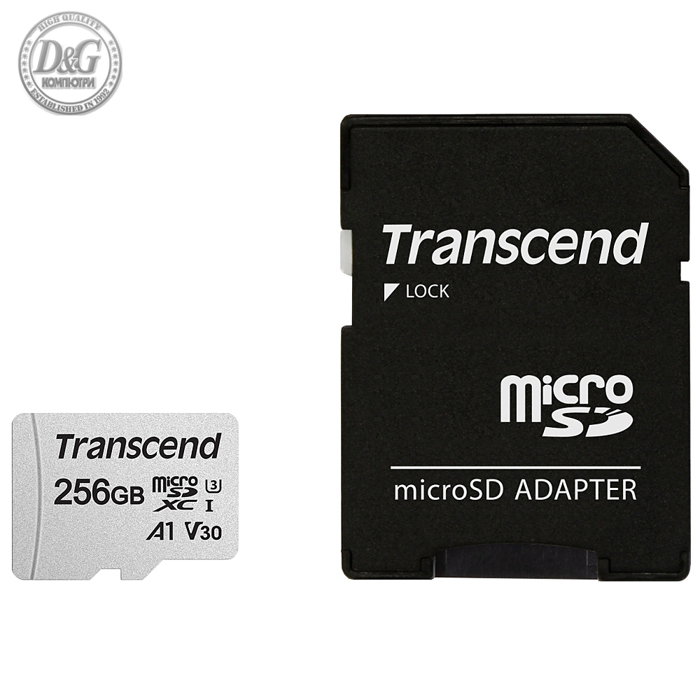 Transcend 256GB microSD w/ adapter UHS-I U3 A1