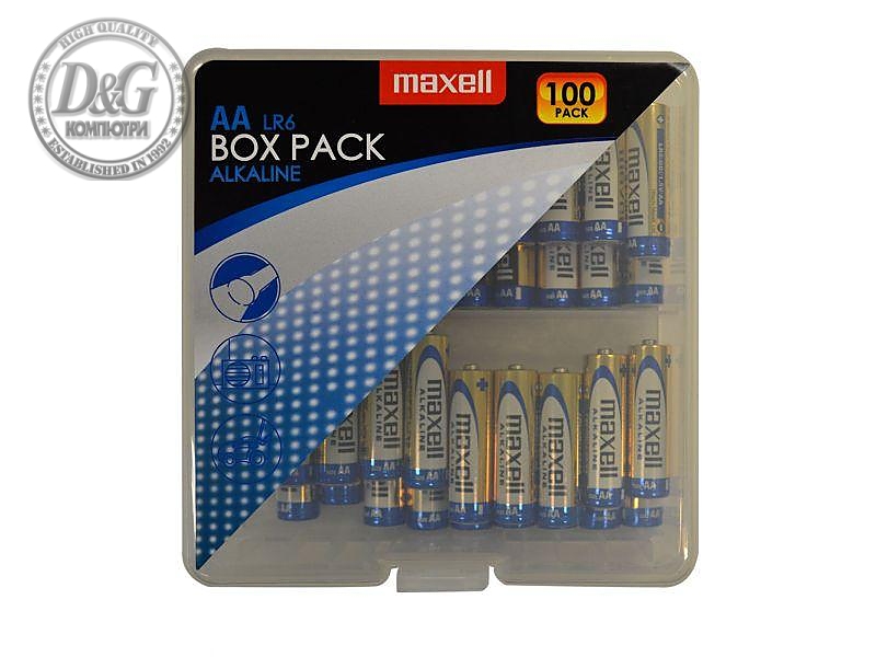 Алкални батерии MAXELL LR6 AA 10x10 бр / 100 бр. в PVC кутия