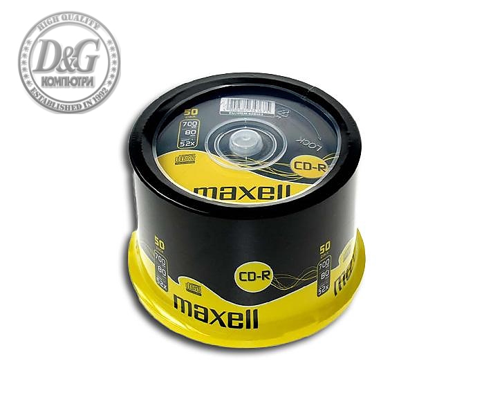 CD-R80 MAXELL cake box wrapped, 700MB, 52x, 50 бр