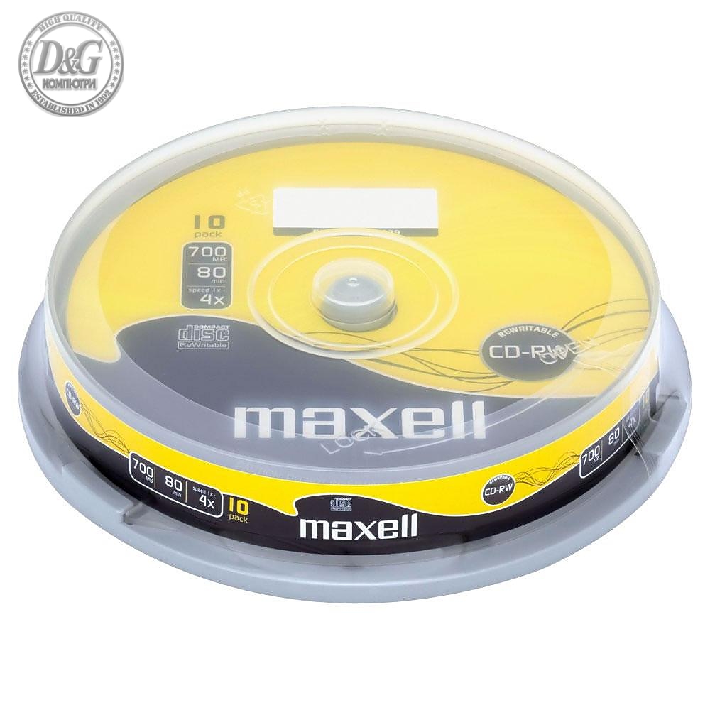 CD-RW80 MAXELL, 700MB, 52x, 10 бр