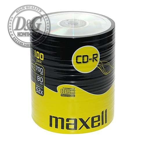 CD-R80 MAXELL, 700MB, 52x, 100 бр