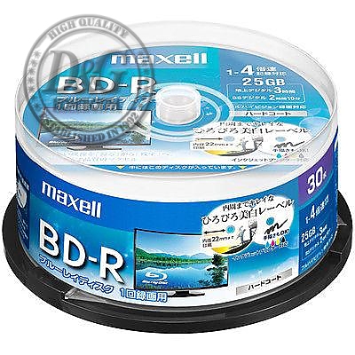 BD-R MAXELL, Single layer, Blu-Ray, 25 GB, 4x, Printable, 25 px.