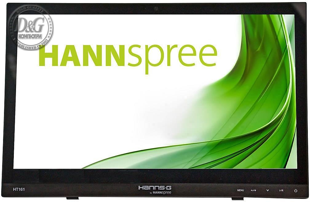 Тъч монитор HANNSPREE HT 161 HNB, TFT, 15.6 inch, Whide, HD Ready, D-Sub, HDMI, 10 Point Touch, Черен