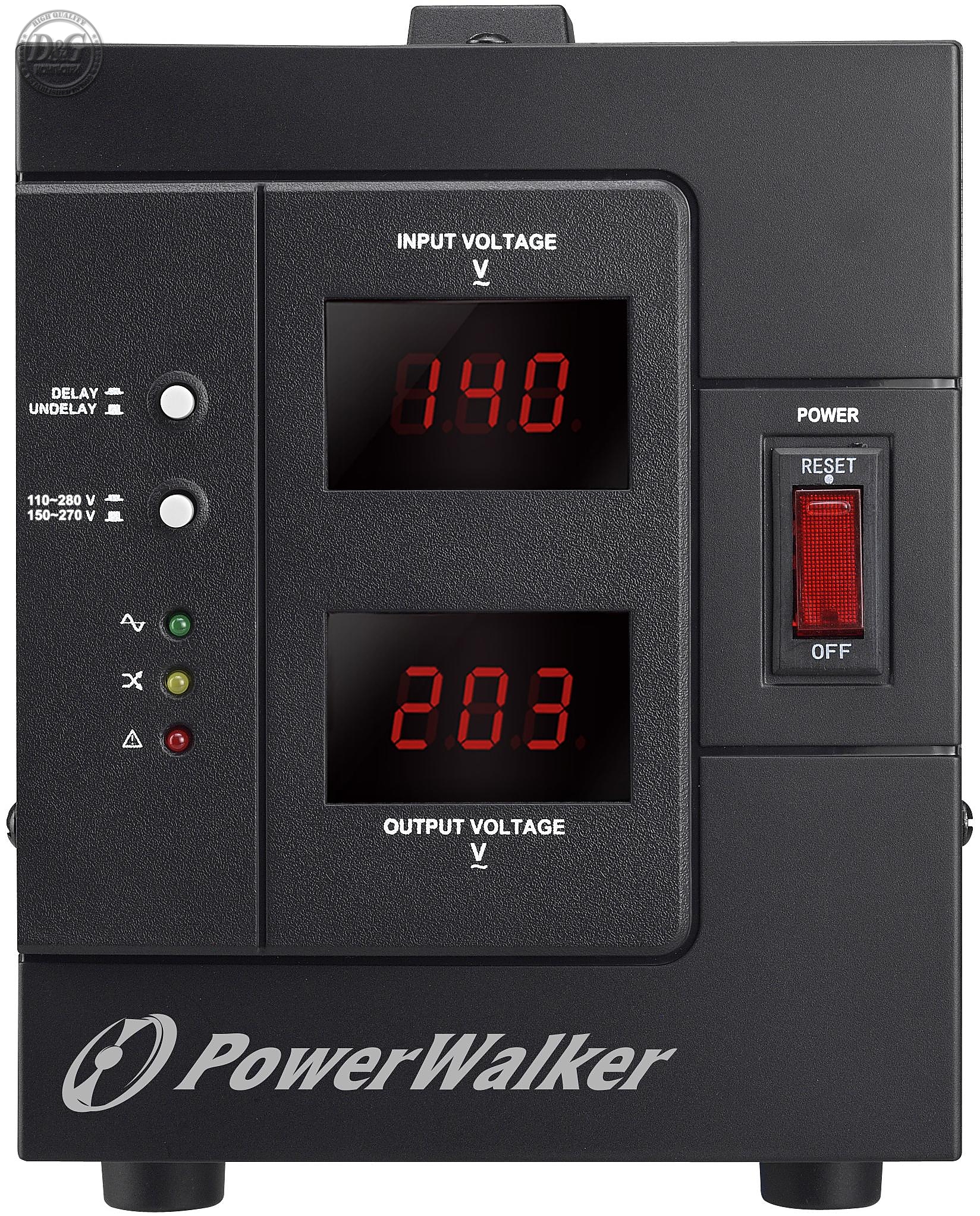 Стабилизатор POWERWALKER AVR 1500 SIV, 1500VA