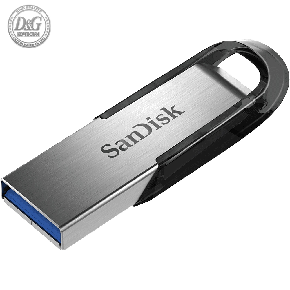 USB памет SanDisk Ultra Flair, USB 3.0, 128GB, Сребрист