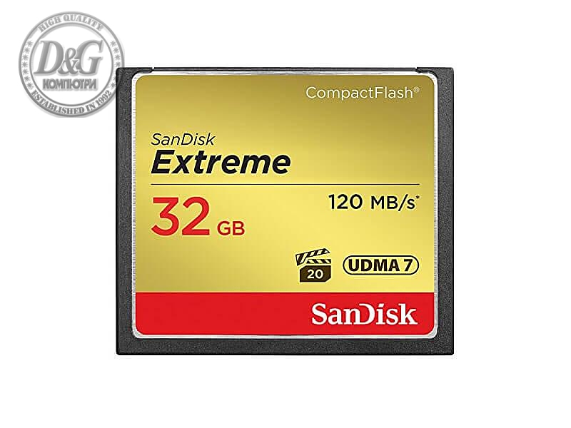 Карта памет SANDISK Extreme&reg; CompactFlash&reg; Memory Card 32Gb