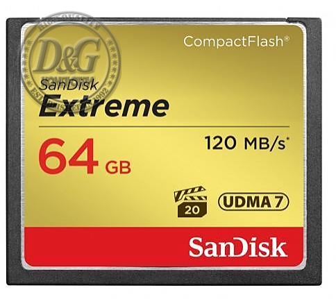 Карта памет SANDISK  Extreme&reg; CompactFlash&reg; Memory Card 64Gb