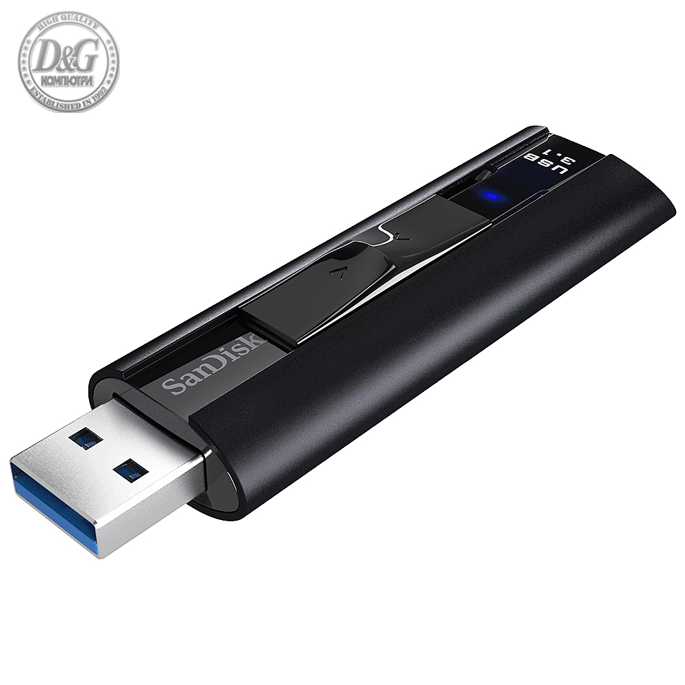 USB памет SanDisk Extreme PRO USB 3.1 Solid State Flash Drive, 128GB, Черен