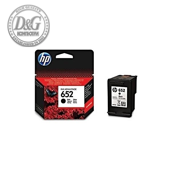 Мастилница oригинал HP 652 Black, F6V25AE