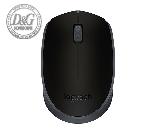 Безжична оптична мишка LOGITECH M171, Черна, USB