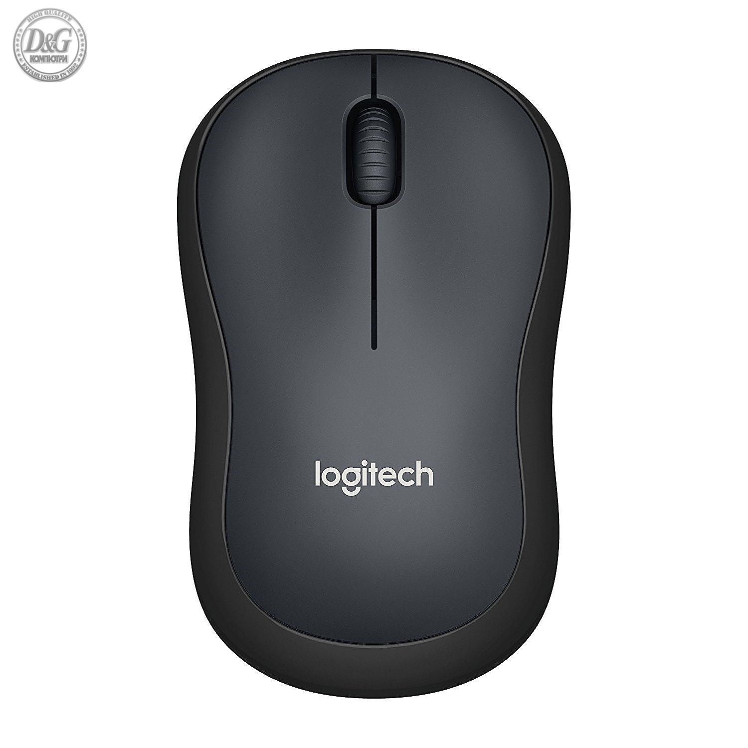 Безжична оптична мишка LOGITECH M220 Silent, Черна, USB